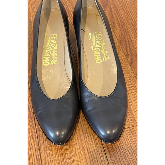 Salvatore Ferragamo Womens Shoes Leather Pump Vintage - Picture 2 of 9